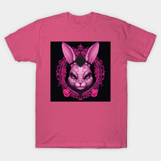 Evil Pink Bunny T-Shirt by Enchanted Reverie